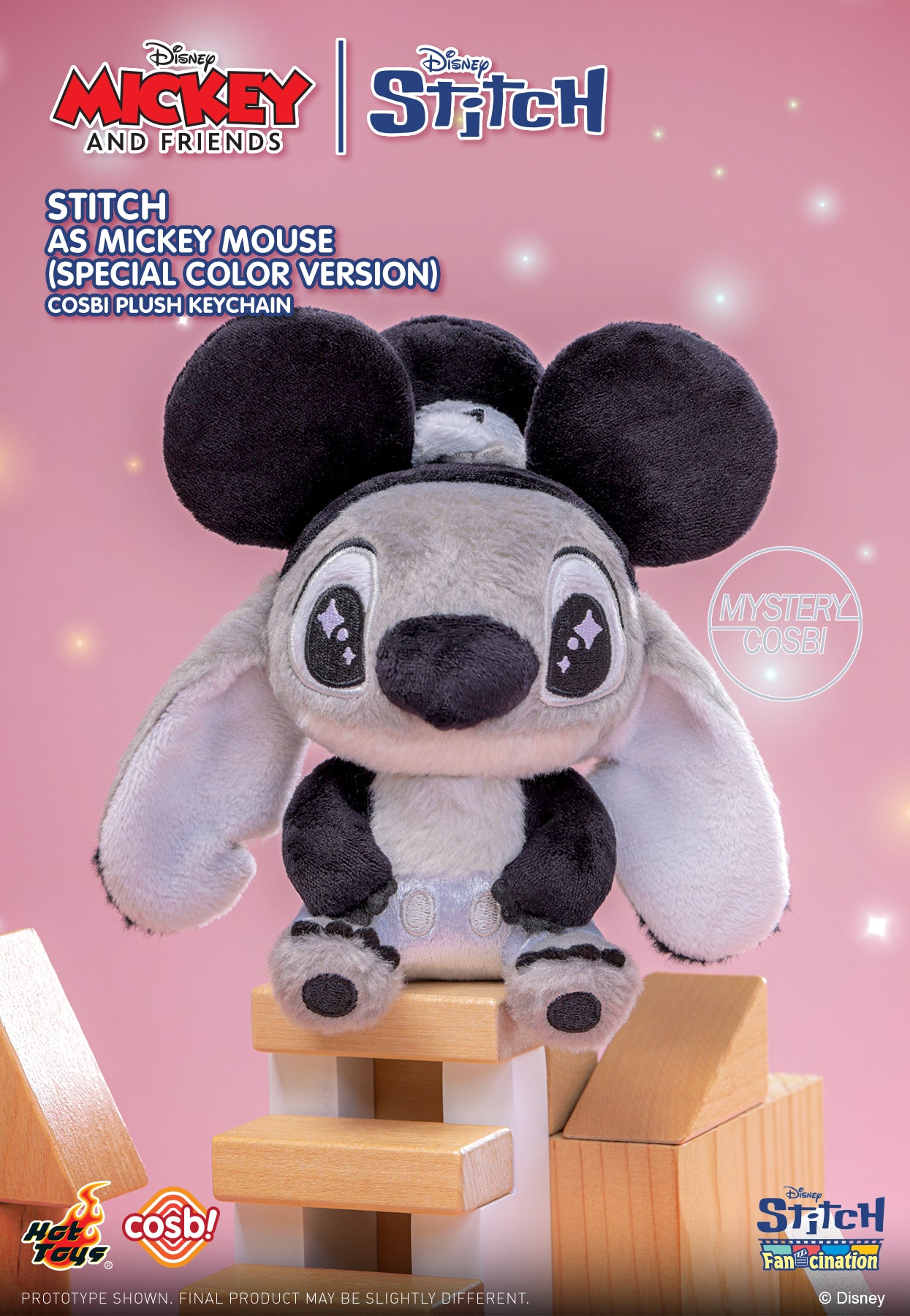 Mickey & Friends Stitch Cosbi Plush Keychain Collection