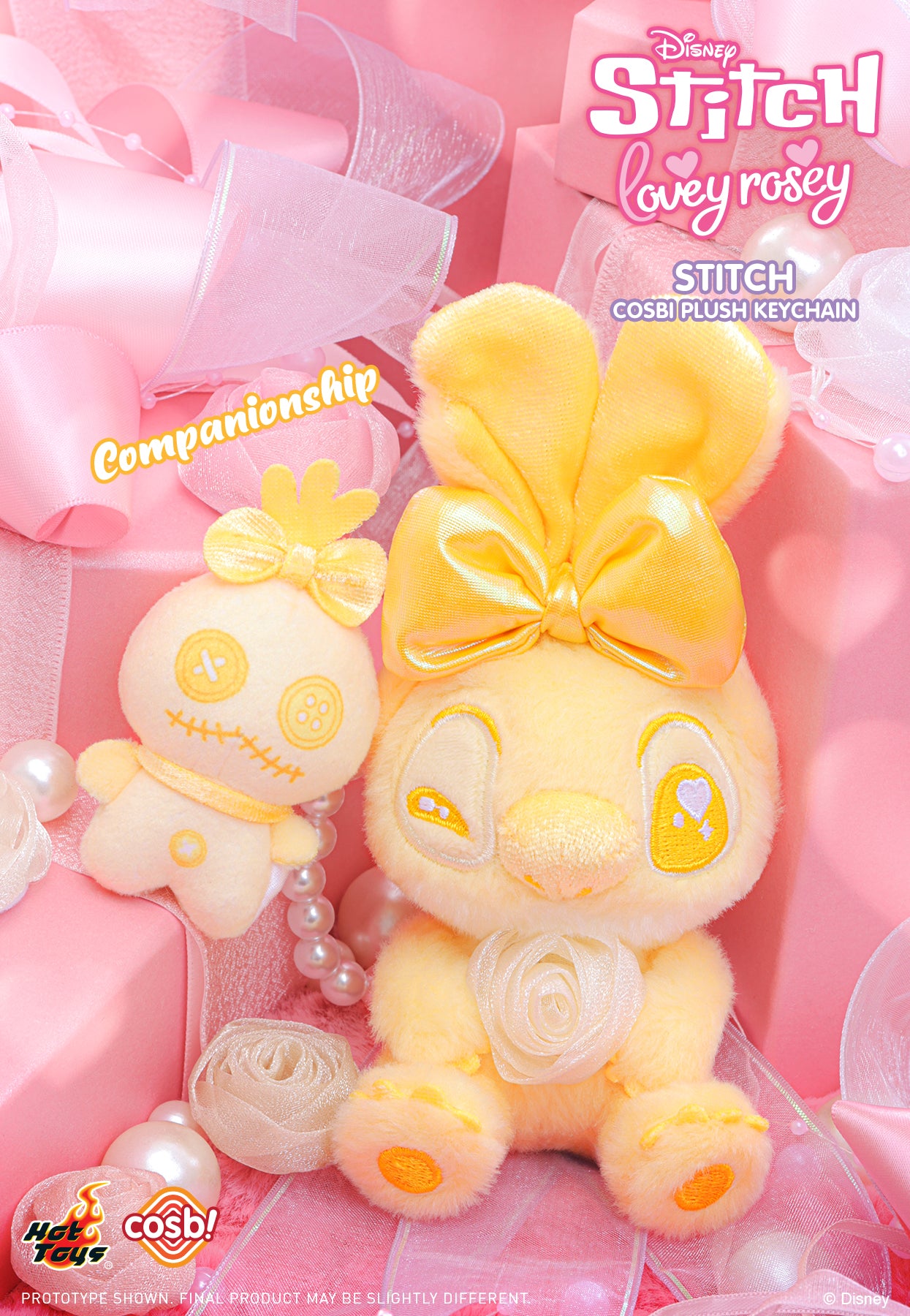 Stitch Lovey-Rosey Cosbi Plush Keychain Collection