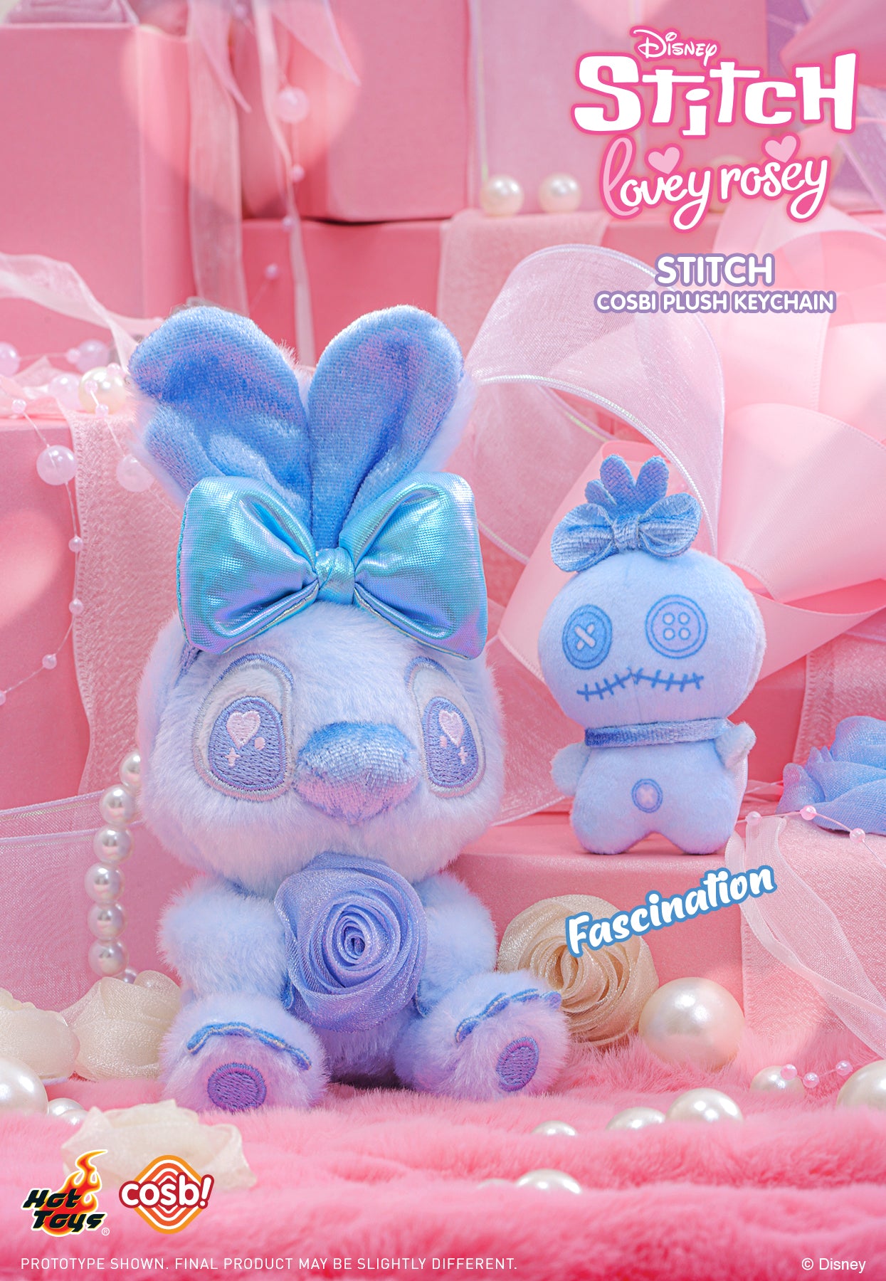 Stitch Lovey-Rosey Cosbi Plush Keychain Collection