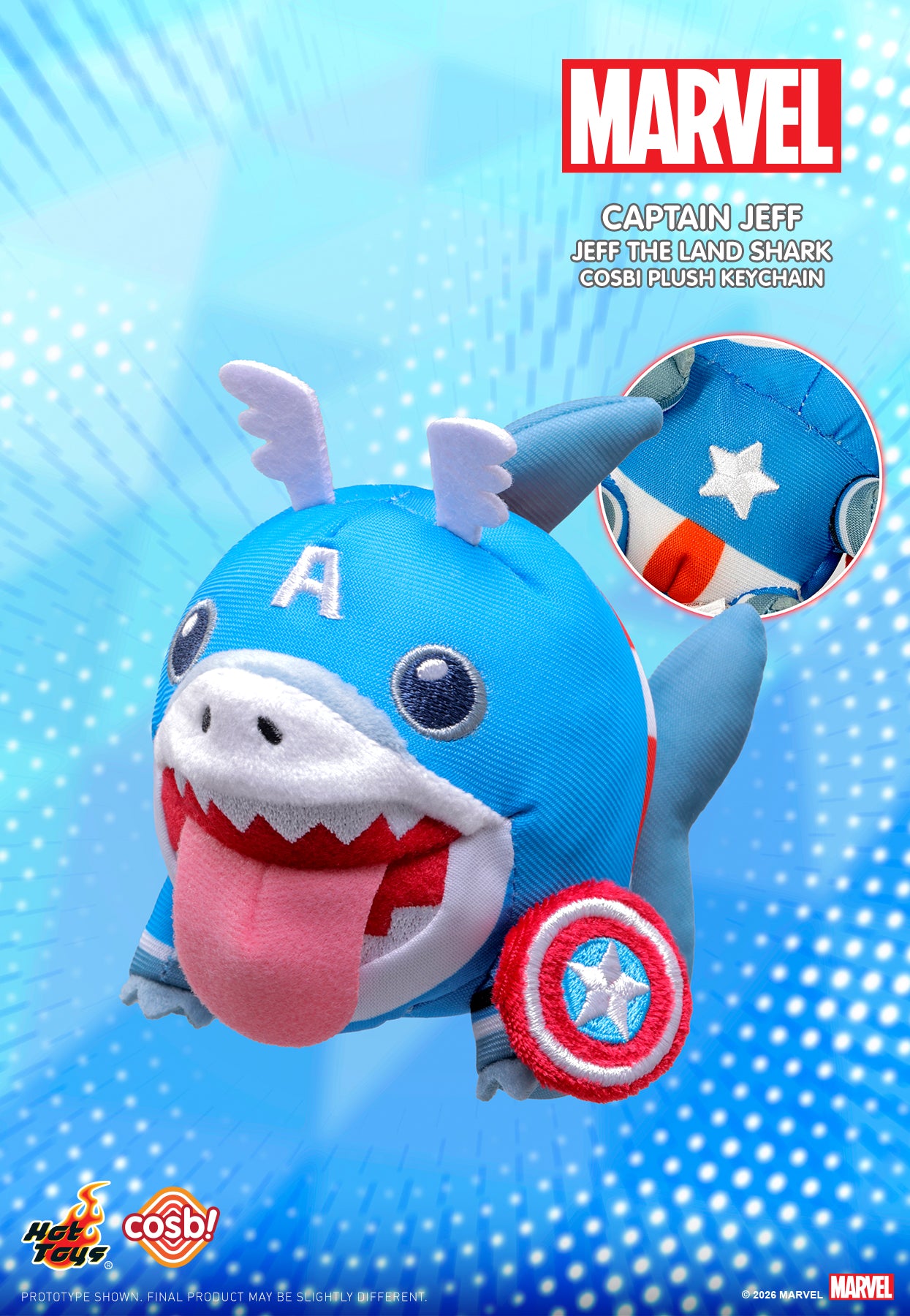 Jeff the Land Shark Cosbi Plush Keychain Collection