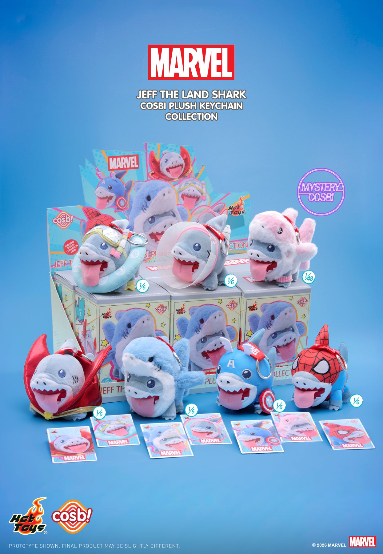 Jeff the Land Shark Cosbi Plush Keychain Collection