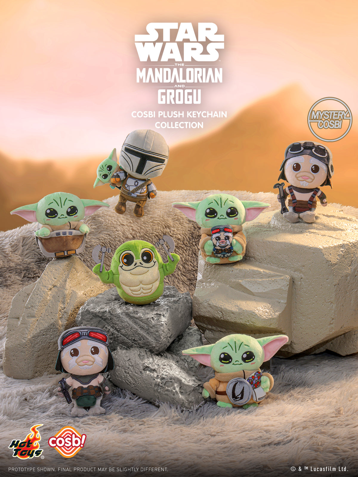 The Mandalorian and Grogu Cosbi Plush Keychain Collection (Pre-order)