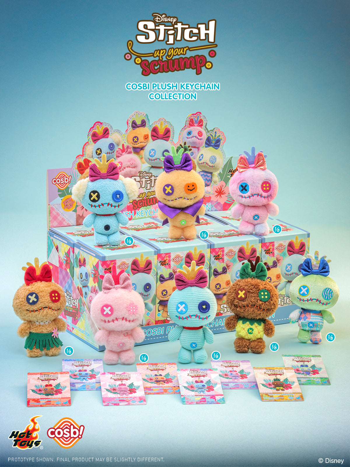 Sitich Up Youe Scrump Cosbi Plush Keychain Collection (Pre-order)