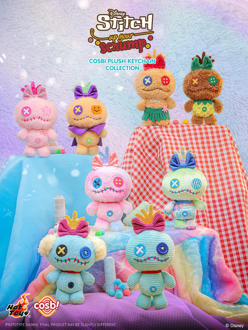 Sitich Up Youe Scrump Cosbi Plush Keychain Collection (Pre-order)