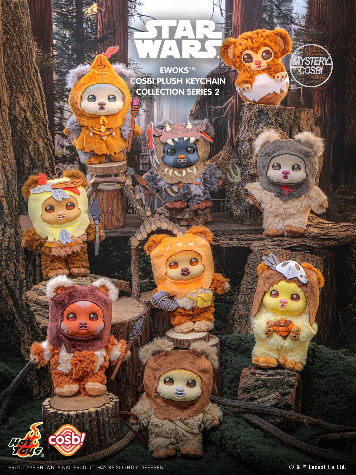 Ewoks Cosbi Plush Keychain Collection Series 2 (Pre-order)